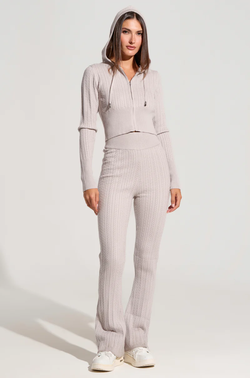 DREAM GIRL KNIT ZIP UP IN GREY - Image 8