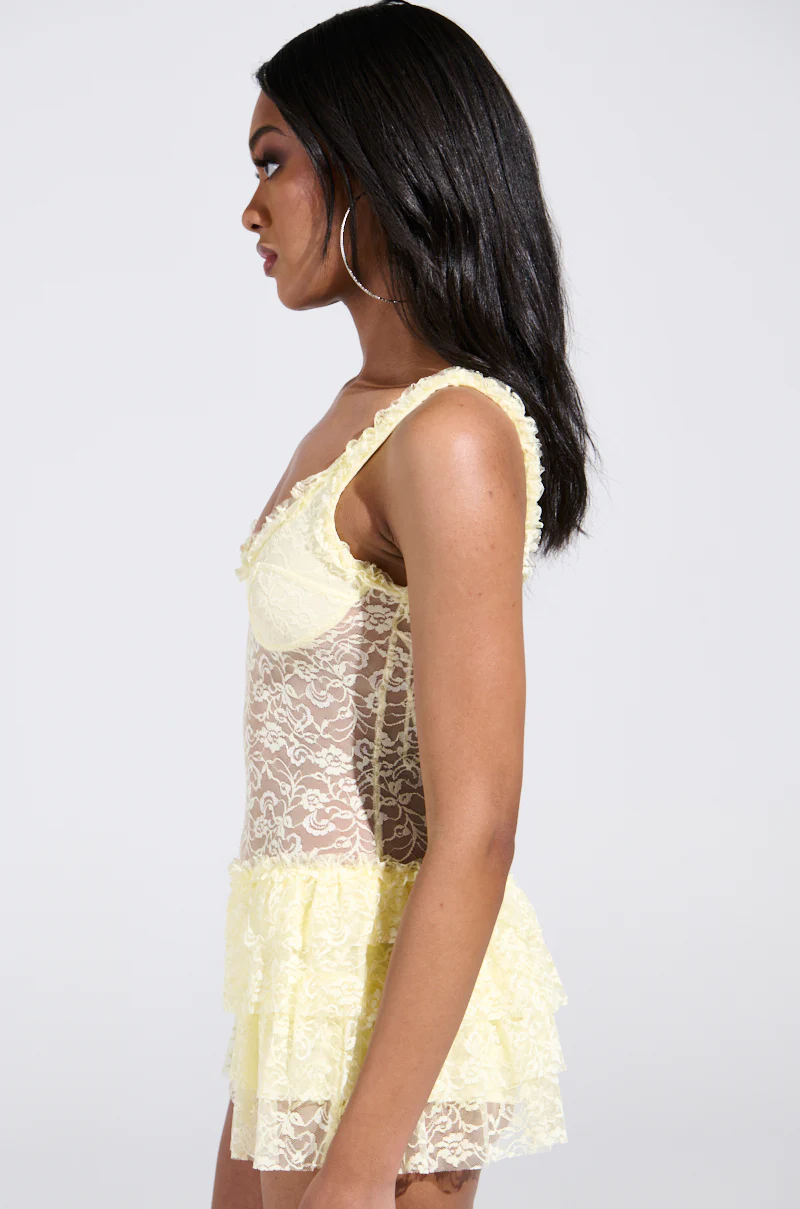 DREAMING ABOUT YOU LACE MINI DRESS - Image 4