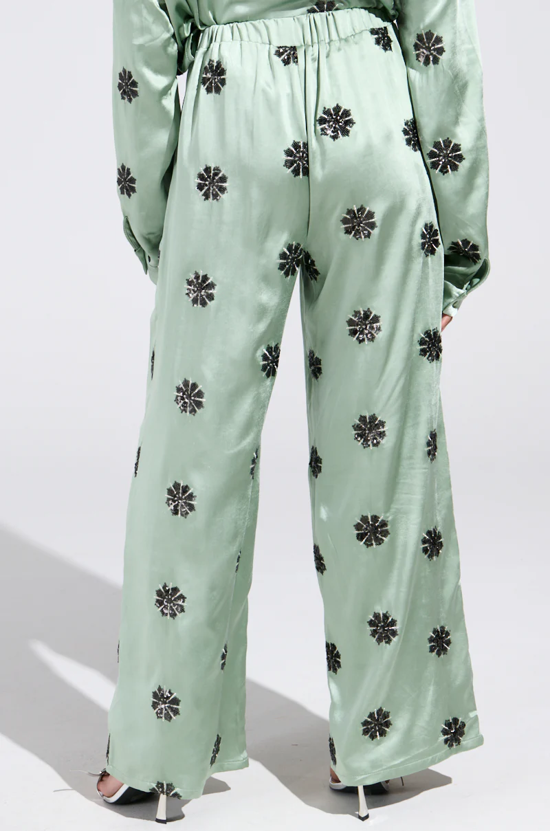 DREAMS COMING TRUE SATIN PALAZZO PANT - Image 3
