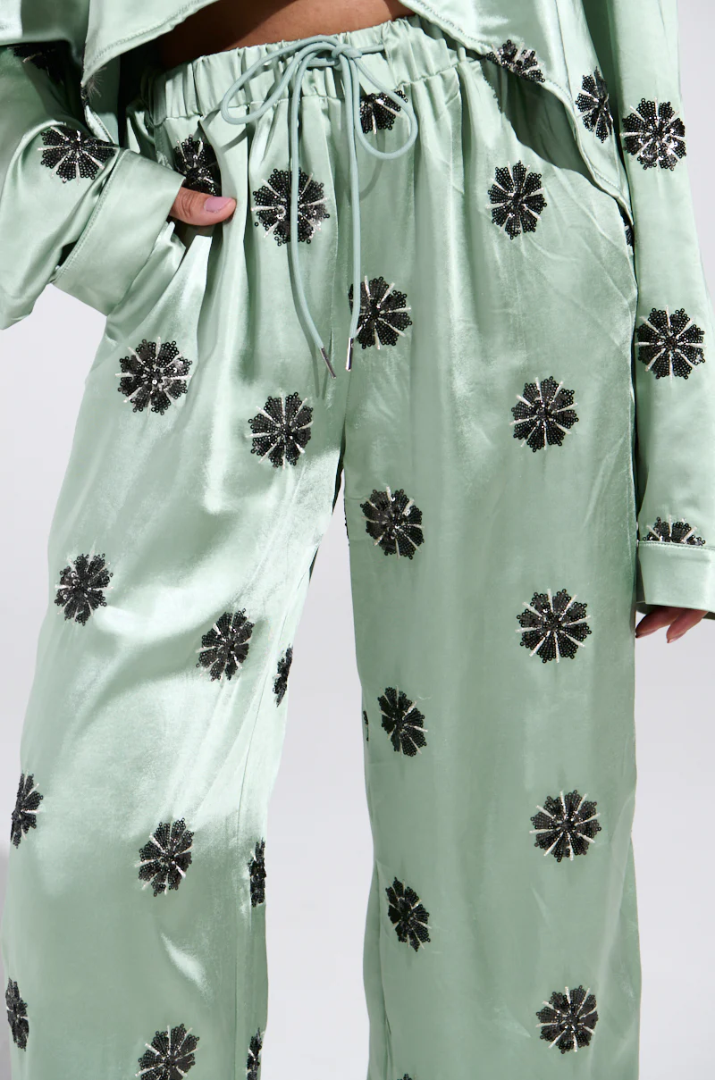 DREAMS COMING TRUE SATIN PALAZZO PANT - Image 6