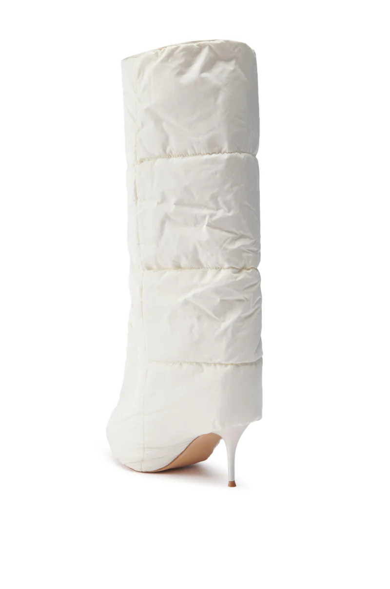 DREAMSICLE CREAM PUFFER STILETTO BOOT - Image 6