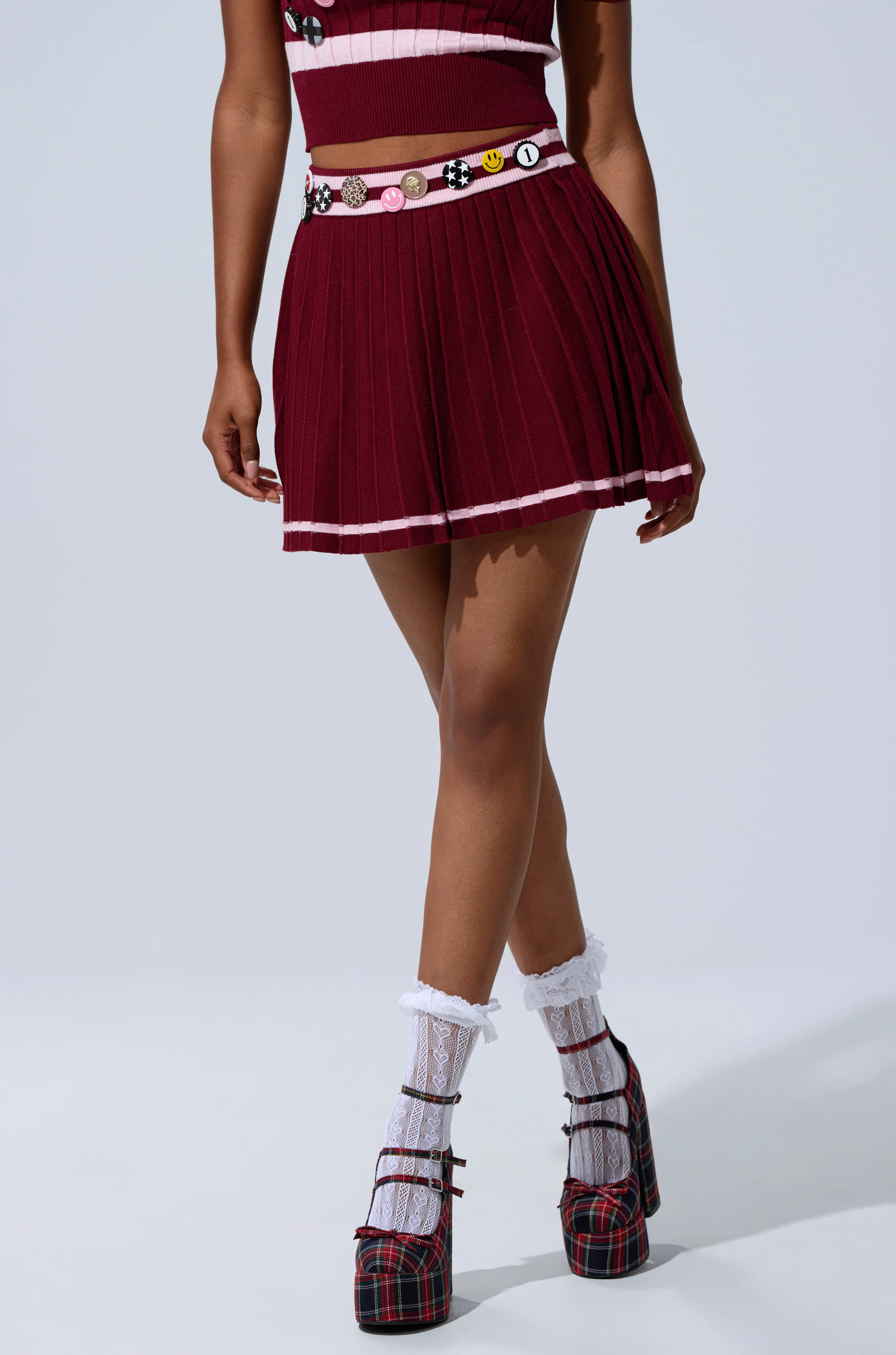 DREKE KNIT PLEATED MINI SKIRT - Image 12