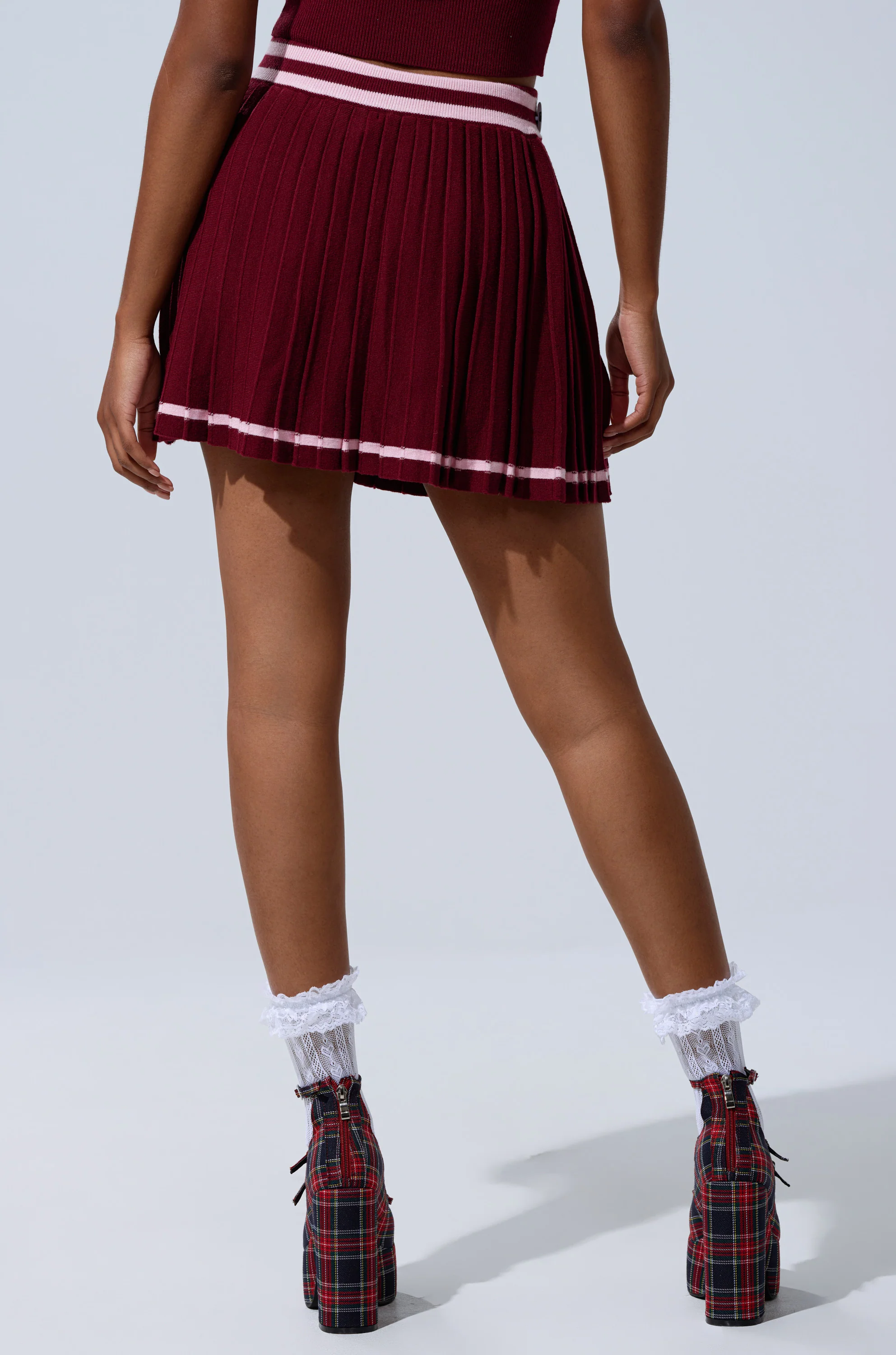 DREKE KNIT PLEATED MINI SKIRT - Image 5