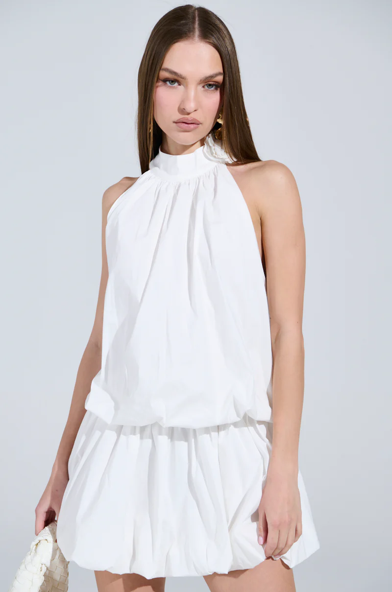 DRESSED FOR ANY OCCASION WHITE POPLIN MINI DRESS - Image 2