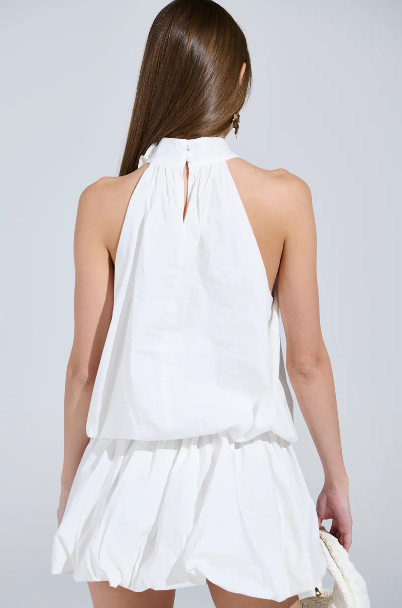 DRESSED FOR ANY OCCASION WHITE POPLIN MINI DRESS - Image 5