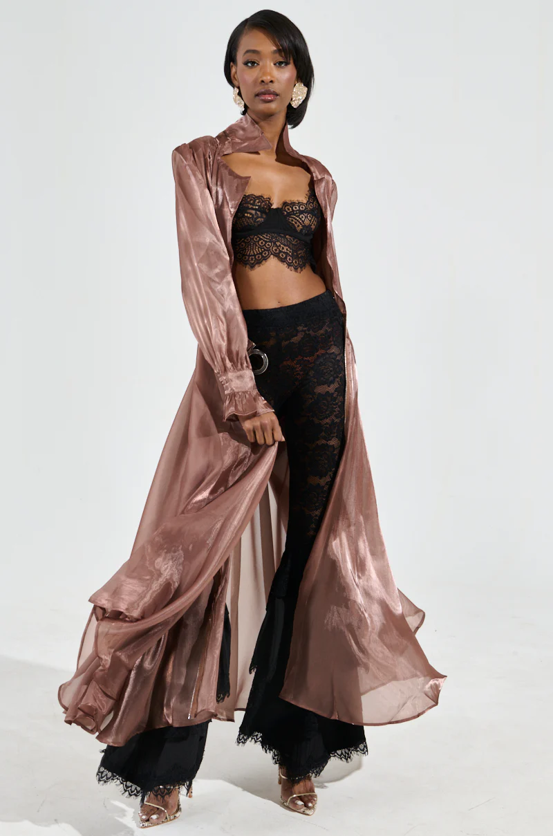 DRESSED UP TRENCH COAT IN BROWN - Image 5