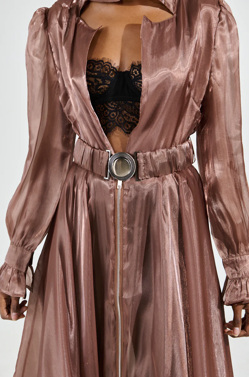 DRESSED UP TRENCH COAT IN BROWN - Image 8