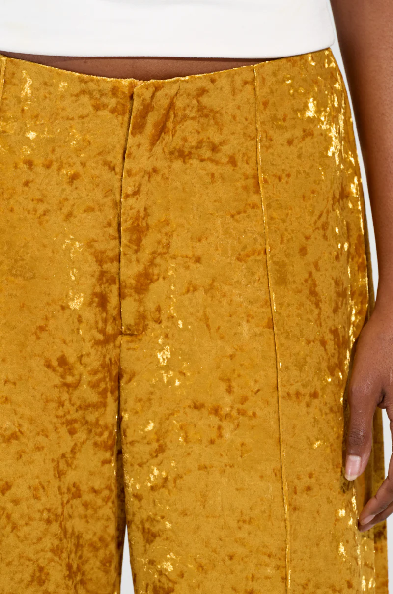 DRIPPING IN GOLD CRUSHED VELVET TROUSER - Image 7