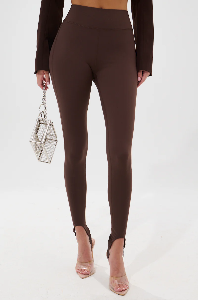 DRIVE ME CRAZY STIRRUP LEGGING IN BROWN - Image 2