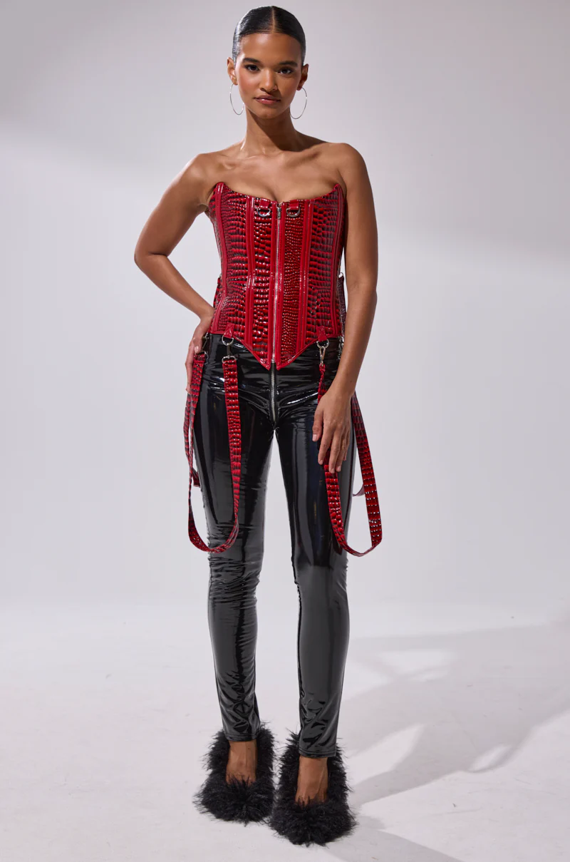 DROP IT LIKE ITS HOT VINYL LEGGING WITH ZIPPER - Image 7