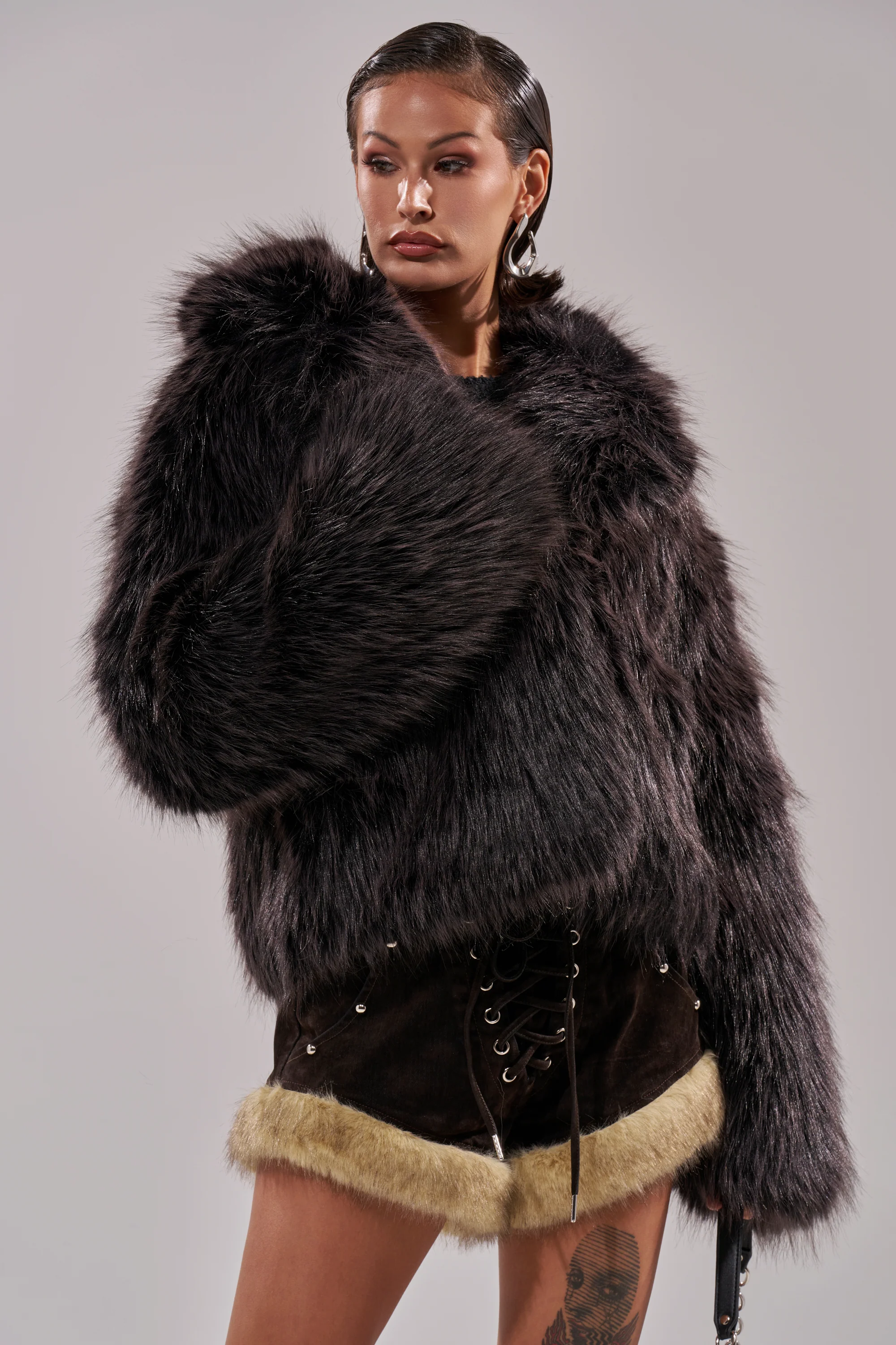 DUSK TIL DAWN FAUX FUR COAT - Image 5