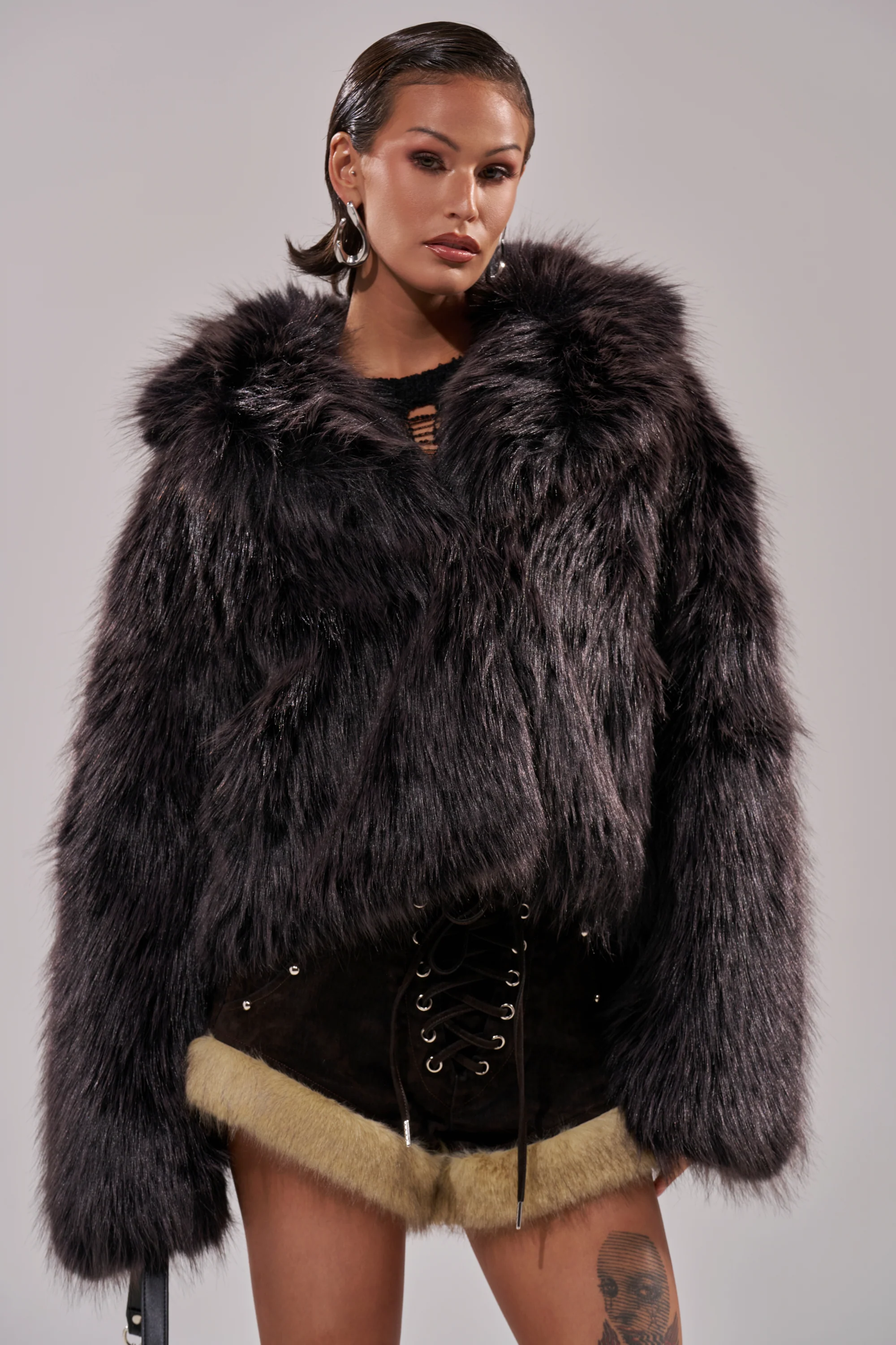 DUSK TIL DAWN FAUX FUR COAT - Image 6