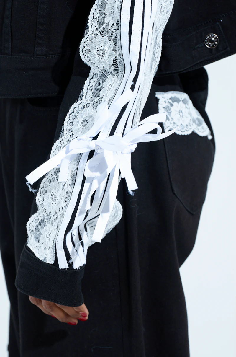 DYLAN LACE DETAIL DENIM JACKET - Image 5