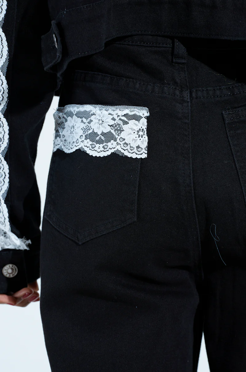 DYLAN LACE DETAIL DENIM JACKET - Image 7
