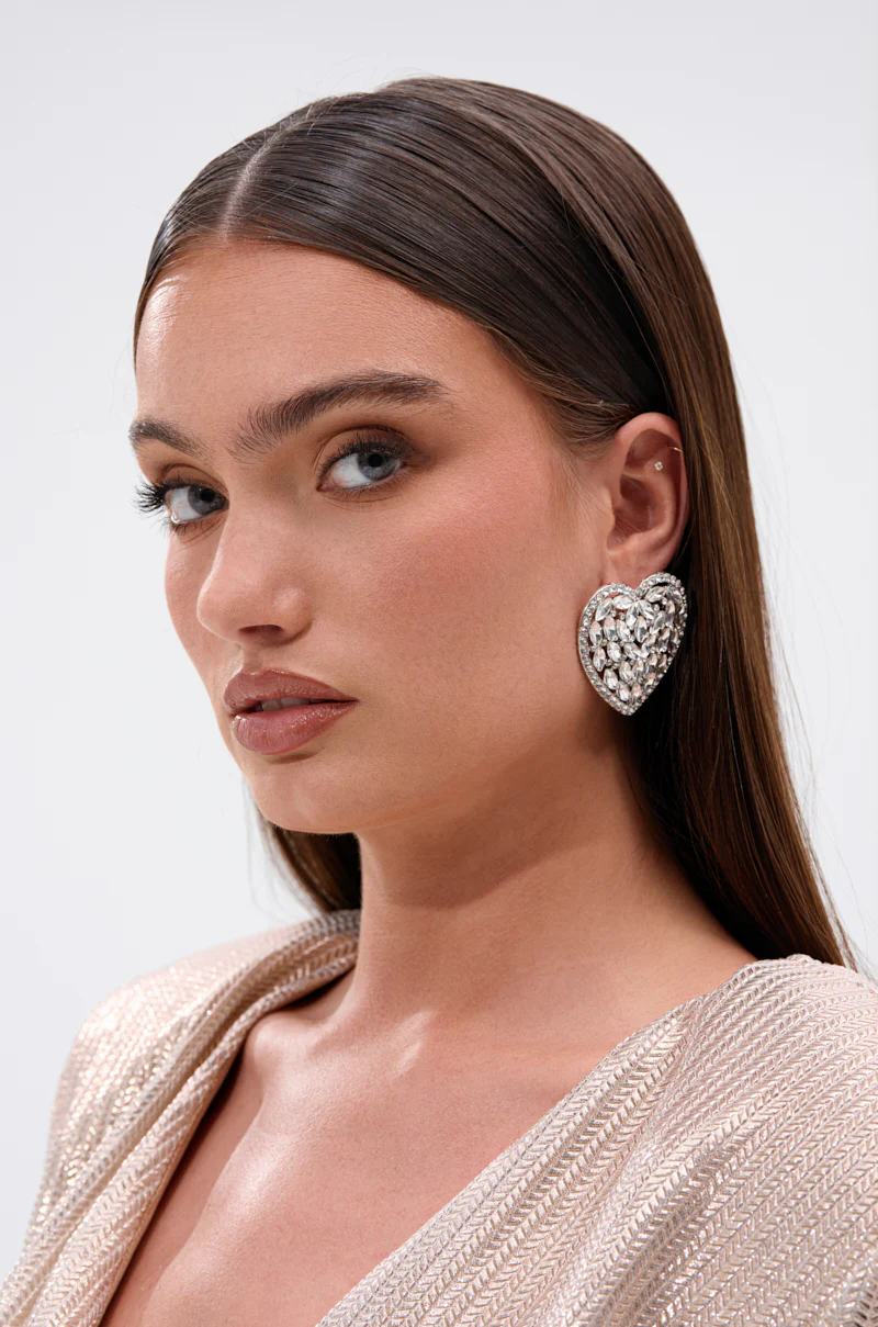 ALL MY HEART EARRING IN SILVER - Image 4