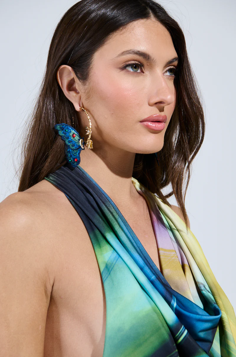 SO FLY BUTTERFLY HOOP EARRING - Image 2