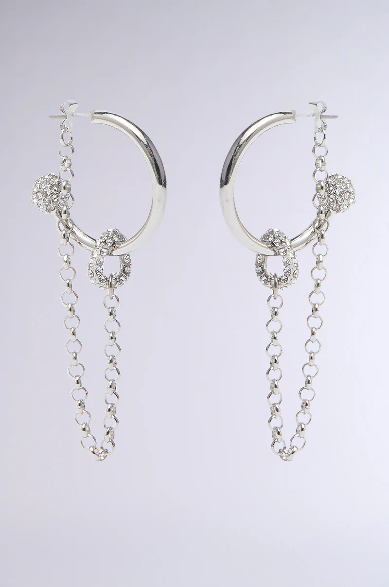 BALL AND CHAIN HOOP EARRING - Image 3