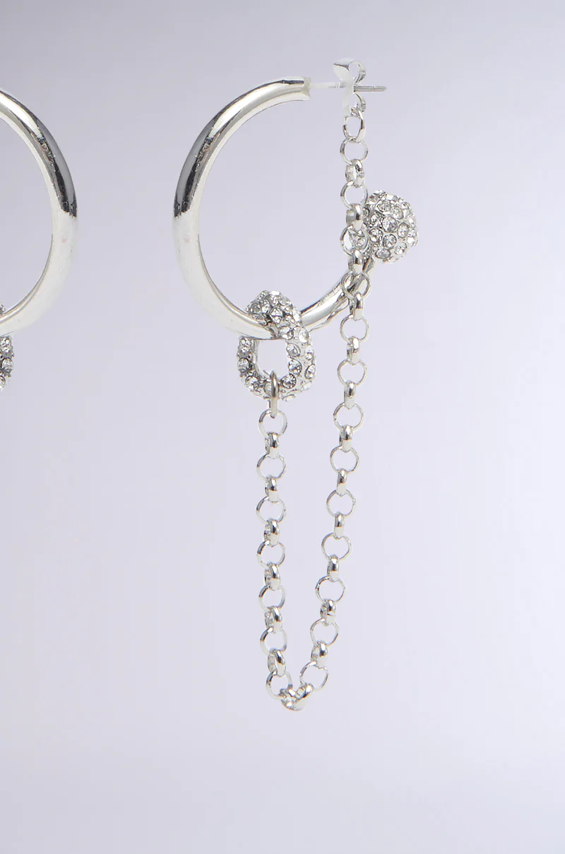 BALL AND CHAIN HOOP EARRING - Image 6
