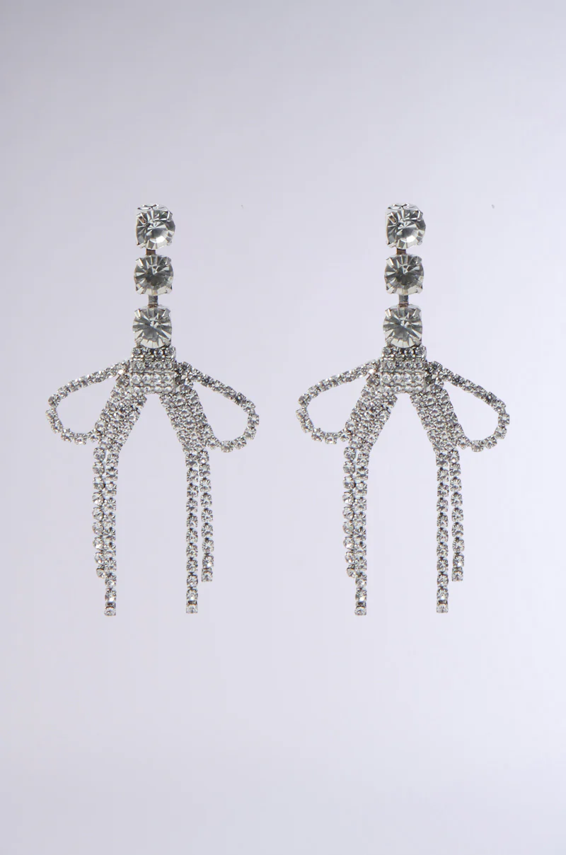 WITH A BOW SILVER EARRING - Image 2