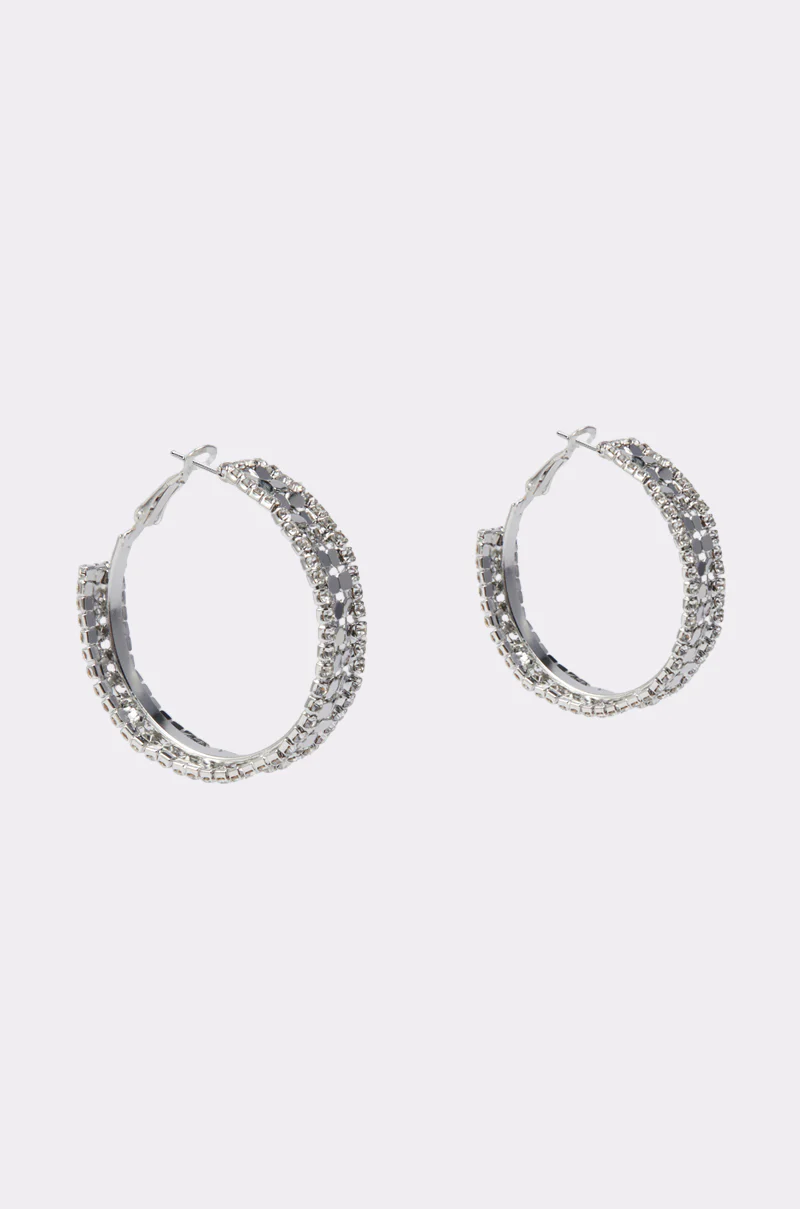 RAZZLE DAZZLE HOOP IN SILVER
