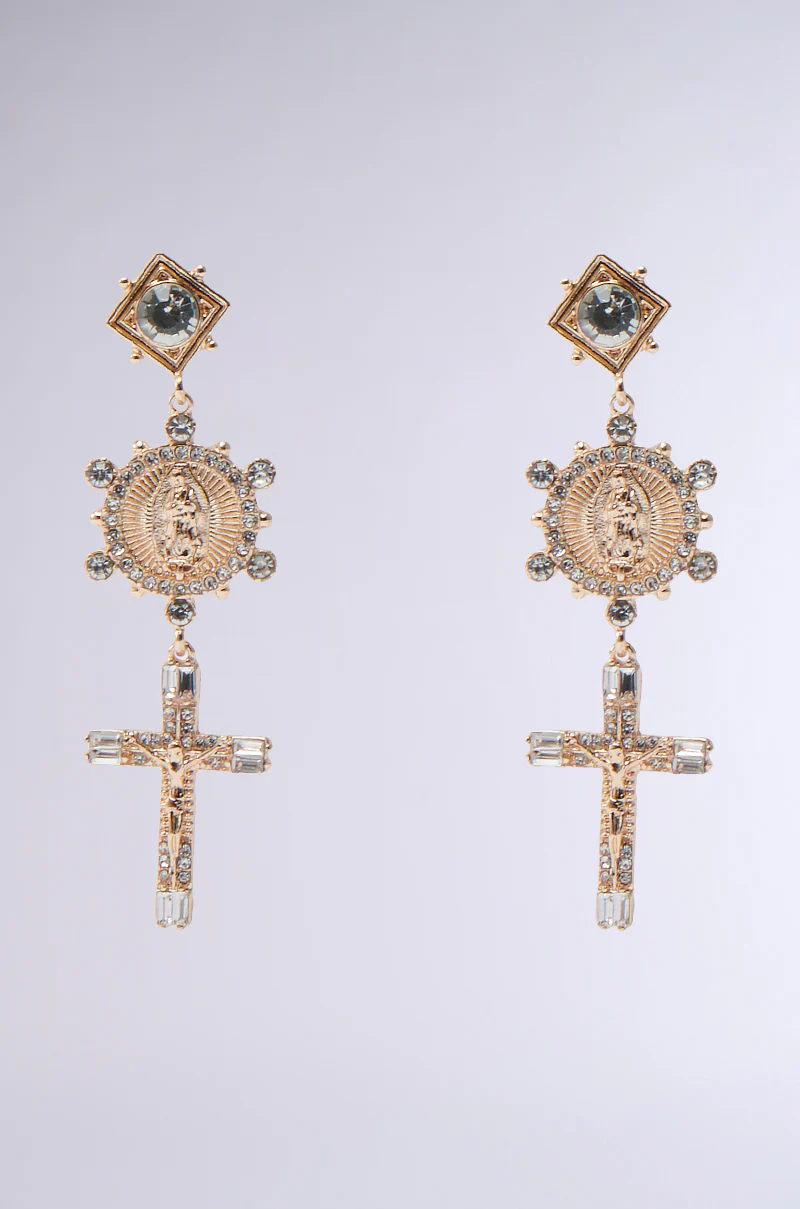 CROSS MY HEART EARRING