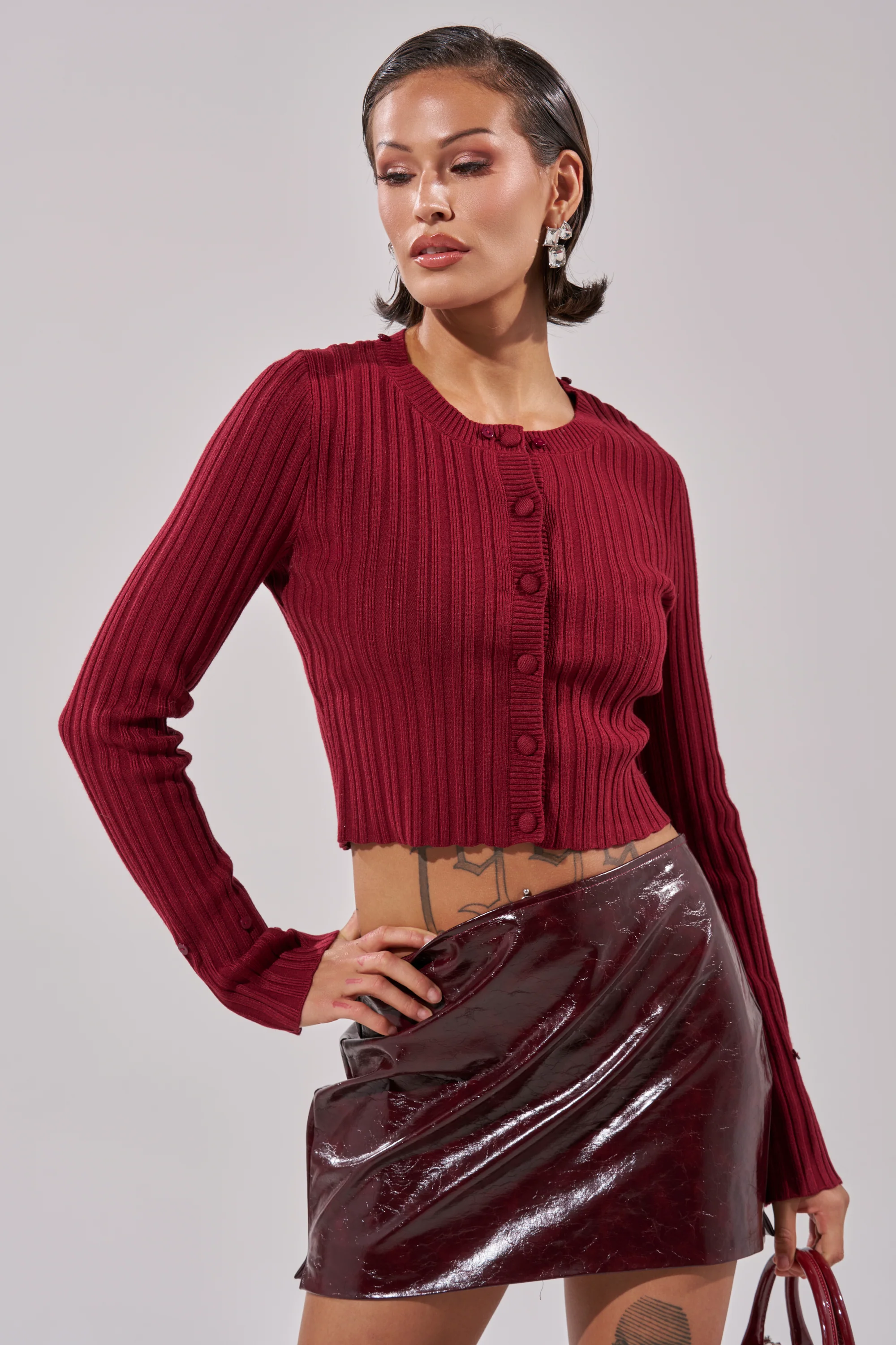 EASE MY MIND CARDIGAN WITH FUR TRIM - Image 2