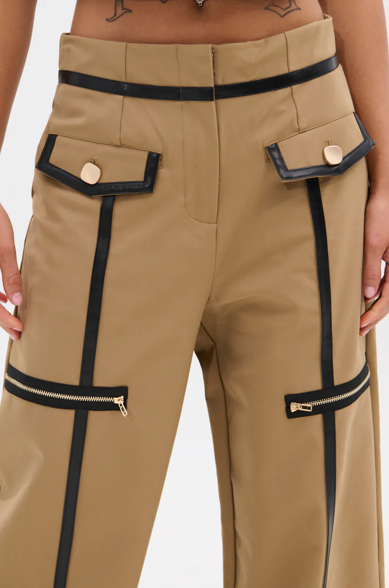 EAST HAMPTON WIDE LEG TROUSERS IN BROWN - Image 7