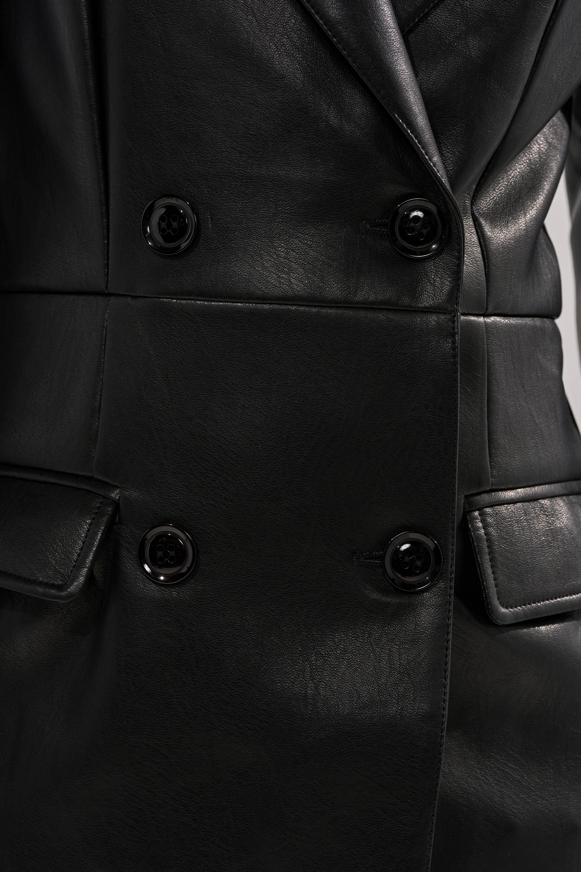 EASY DOES IT FAUX LEATHER TRENCH - Image 7