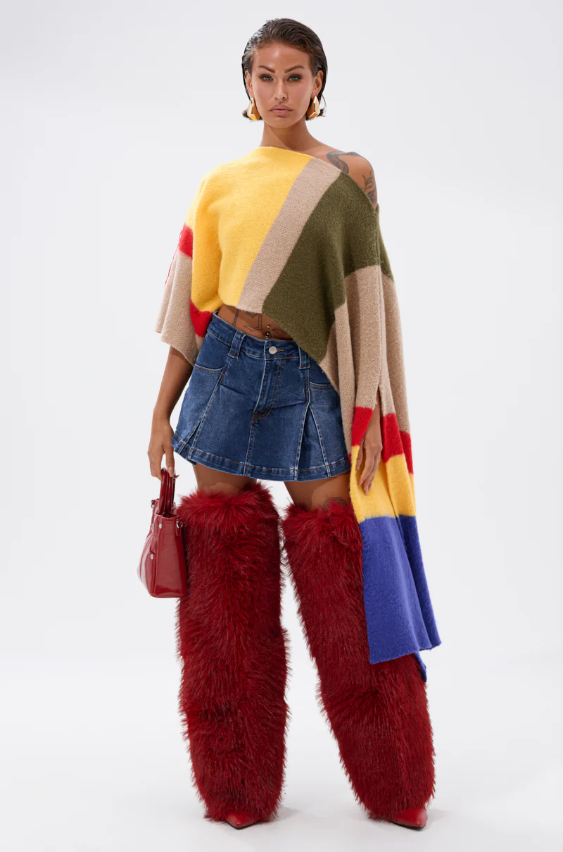 EASY LOVER CROP ABSTRACT SWEATER - Image 6