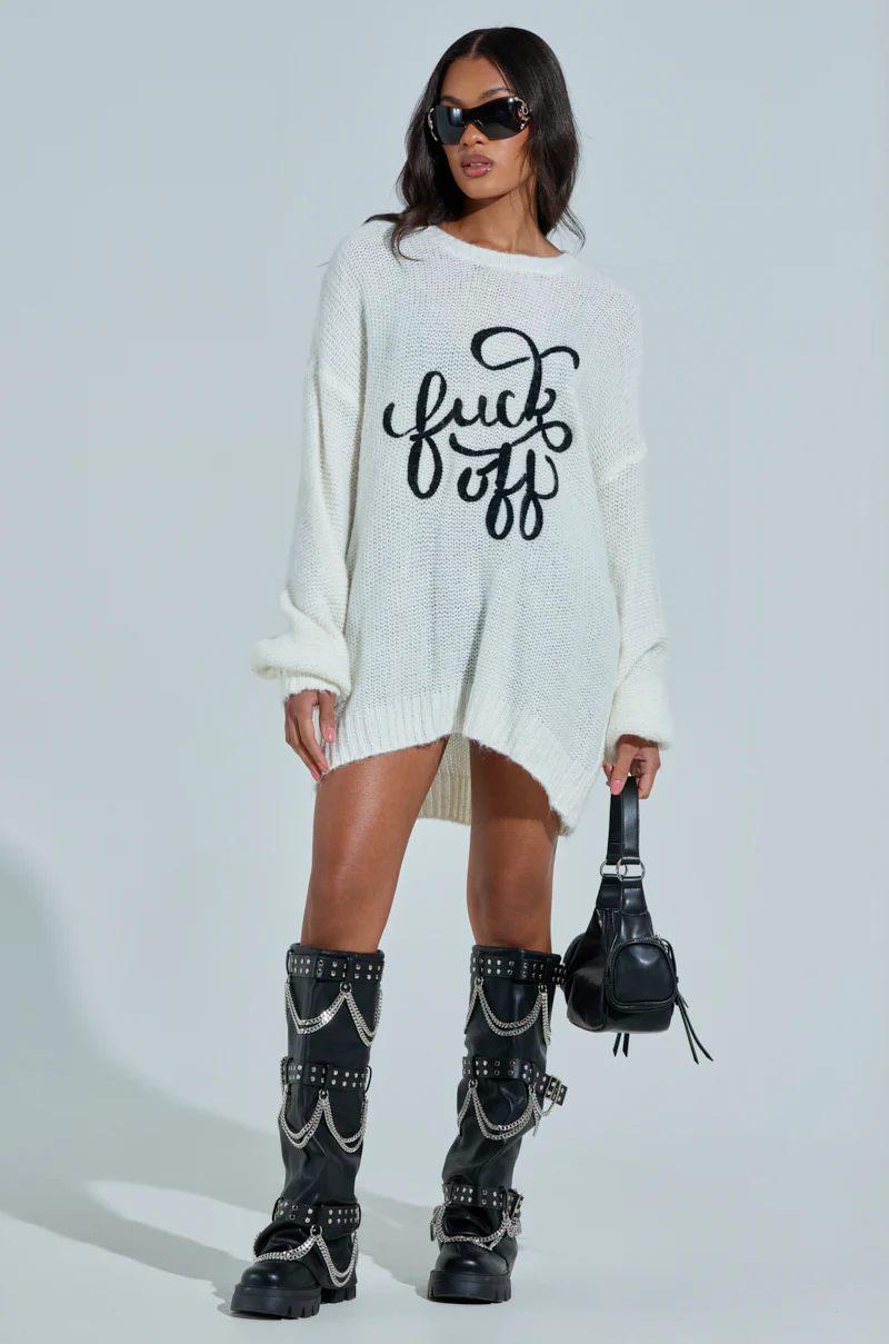 EFF OFF KNIT SWEATER DRESS - Image 4