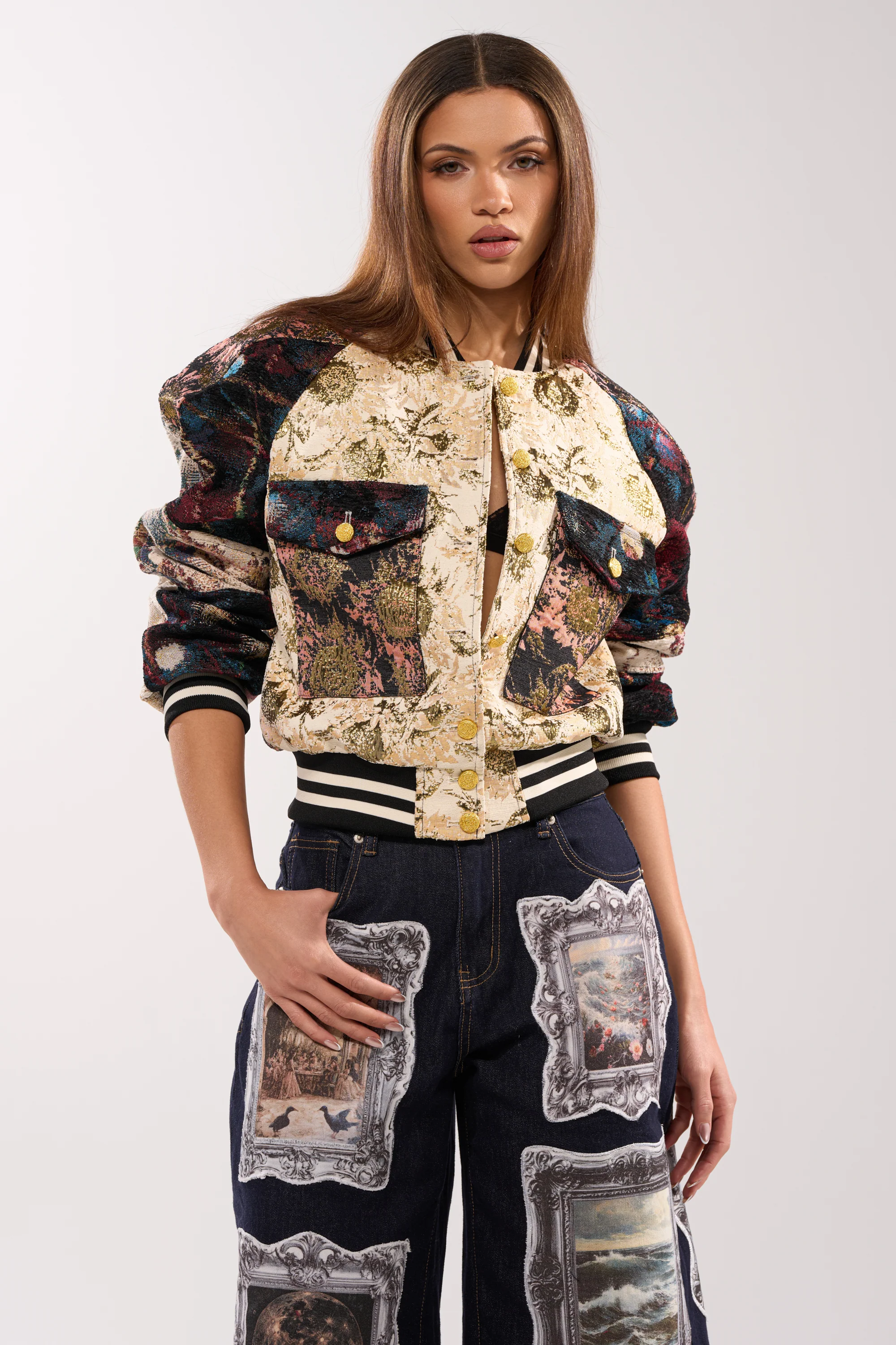 EGO CHECK PATCHWORK BOMBER - Image 3