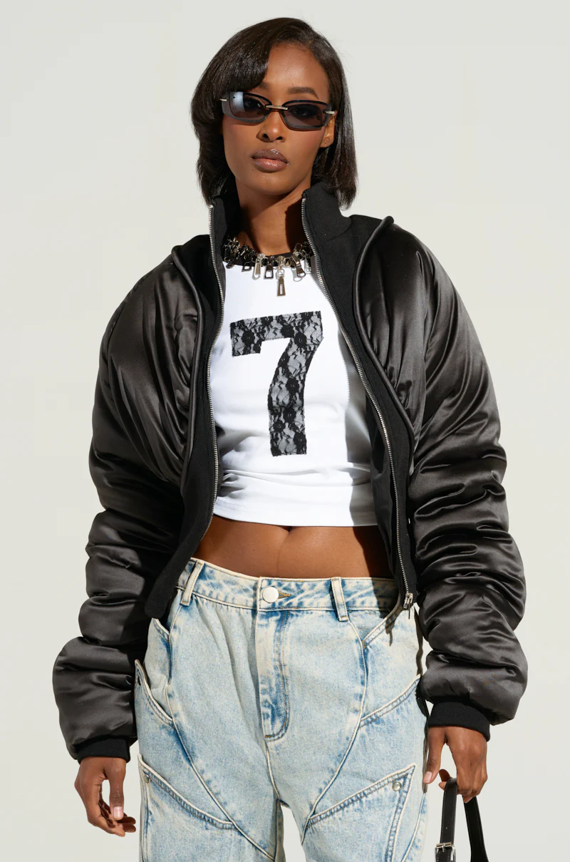 ELECTRA SATIN EFFECT BOMBER - Image 2