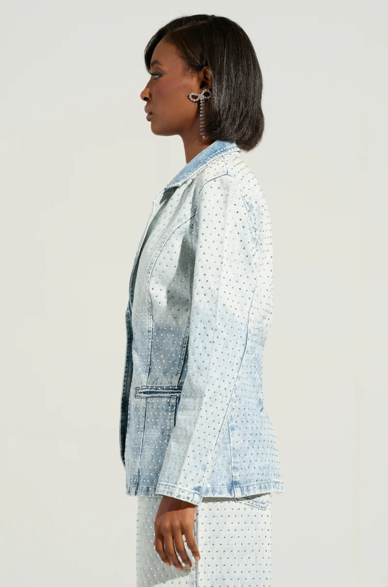 ELECTRIC EMBELLISHED DENIM BLAZER - Image 4