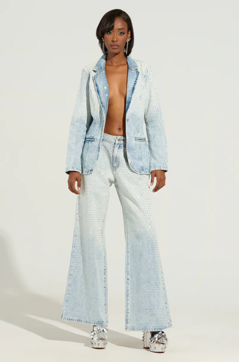 ELECTRIC EMBELLISHED WIDE LEG JEANS - Image 5
