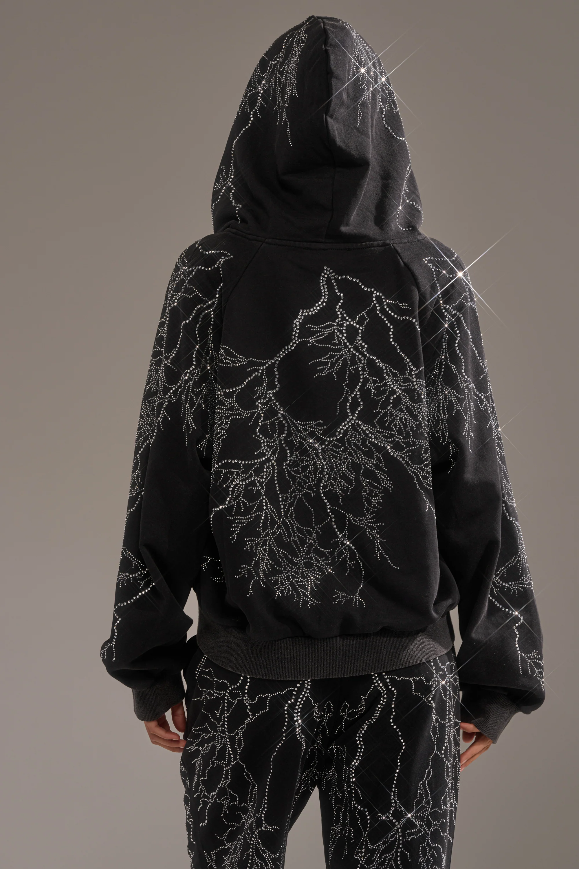 ELECTRIC LOVE RHINESTONE ZIP UP SWEATSHIRT - Image 4