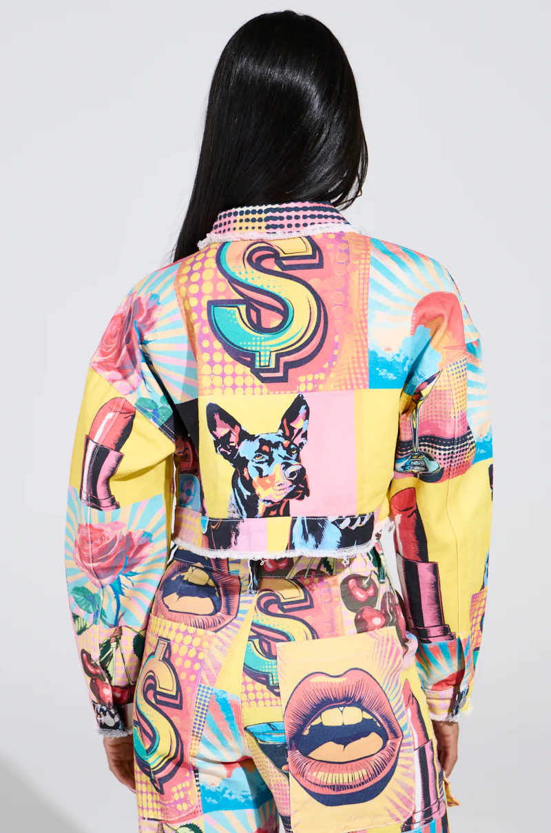 ELECTRIC PRINTED DENIM JACKET - Image 5