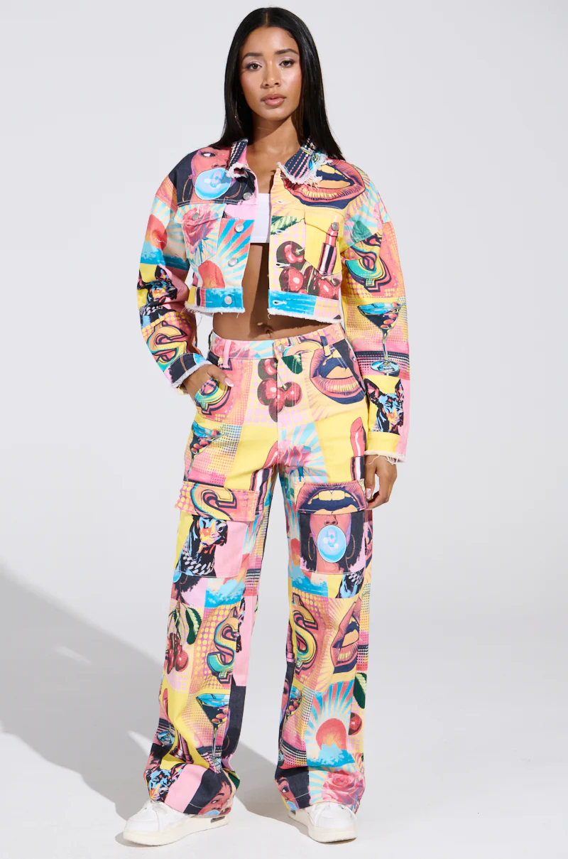 ELECTRIC PRINTED DENIM JACKET - Image 6