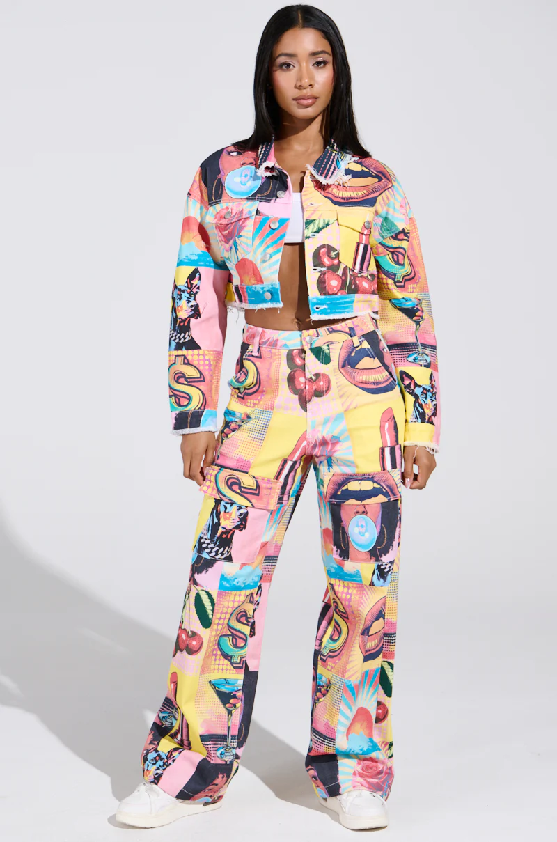 ELECTRIC PRINTED DENIM JACKET - Image 7