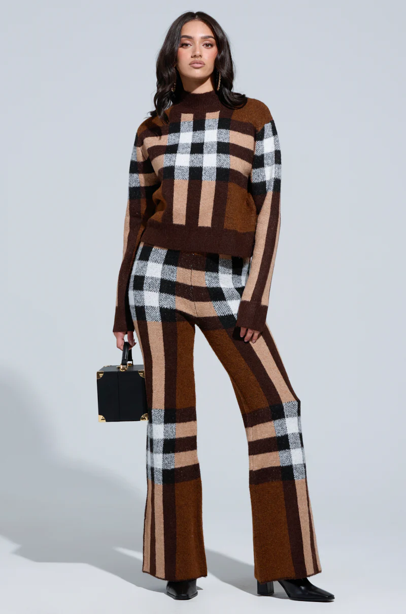 ELISE PLAID MOCK NECK SWEATER - Image 5