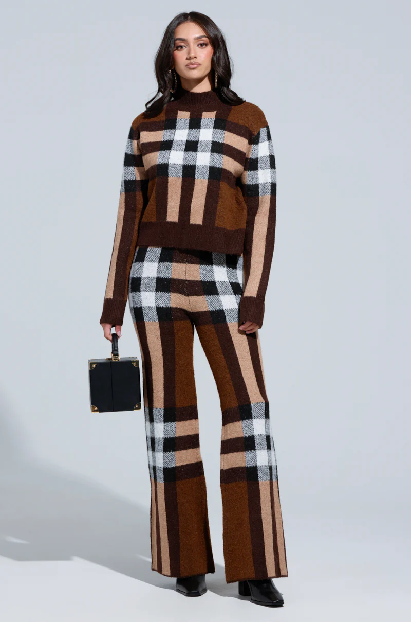 ELISE PLAID MOCK NECK SWEATER - Image 6