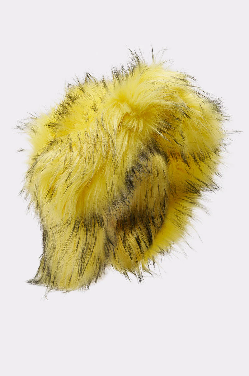 ELLIE FAUX FUR BUCKET HAT - Image 3