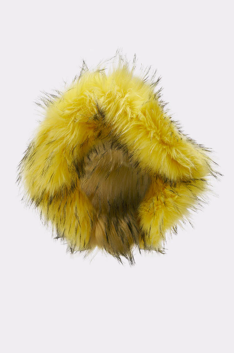 ELLIE FAUX FUR BUCKET HAT - Image 4
