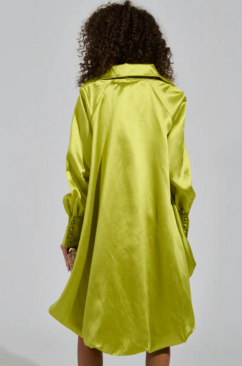 ELOUISE HI LOW DRESS IN GREEN - Image 5