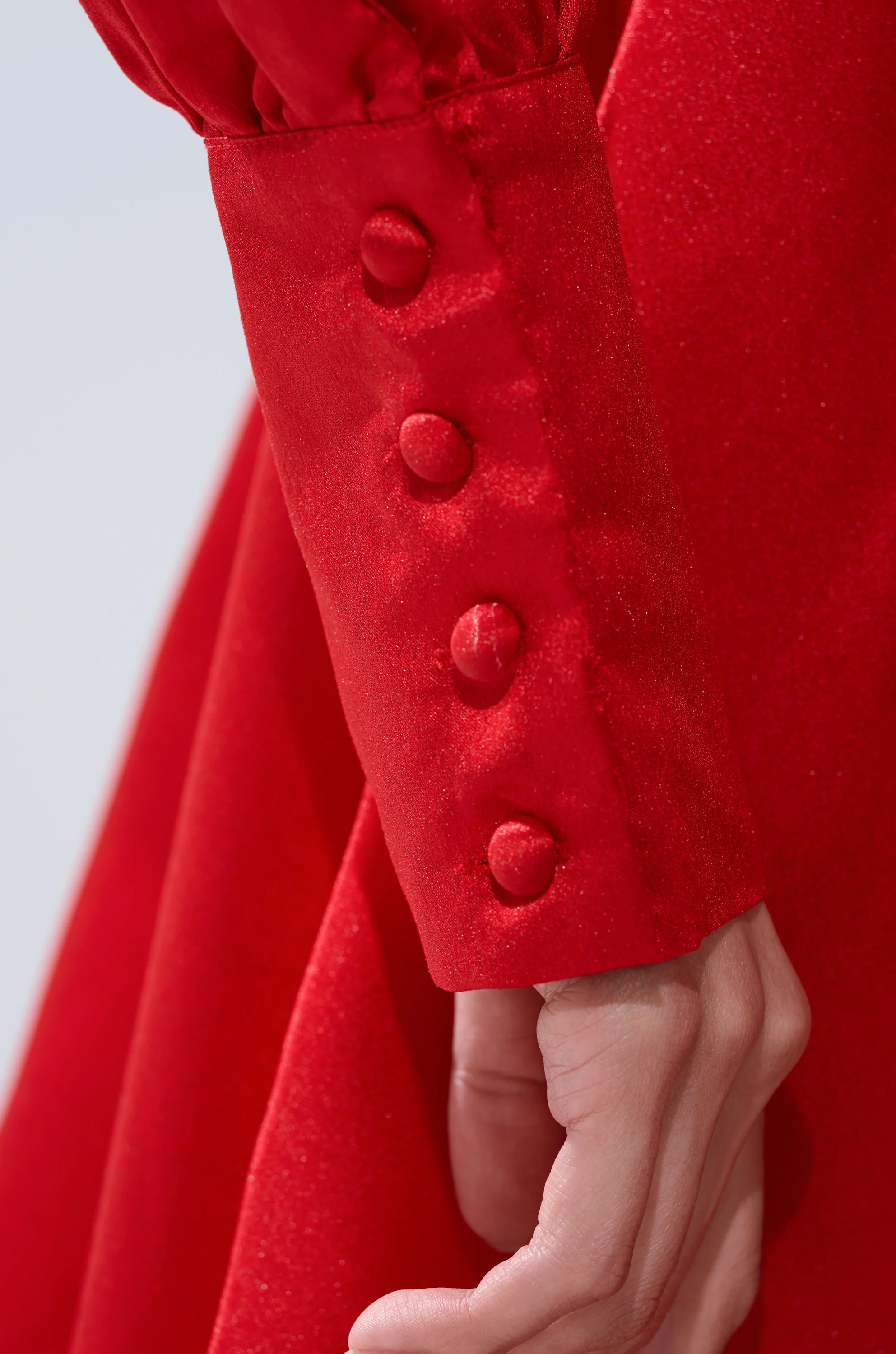 ELOUISE HI LOW DRESS IN RED - Image 8