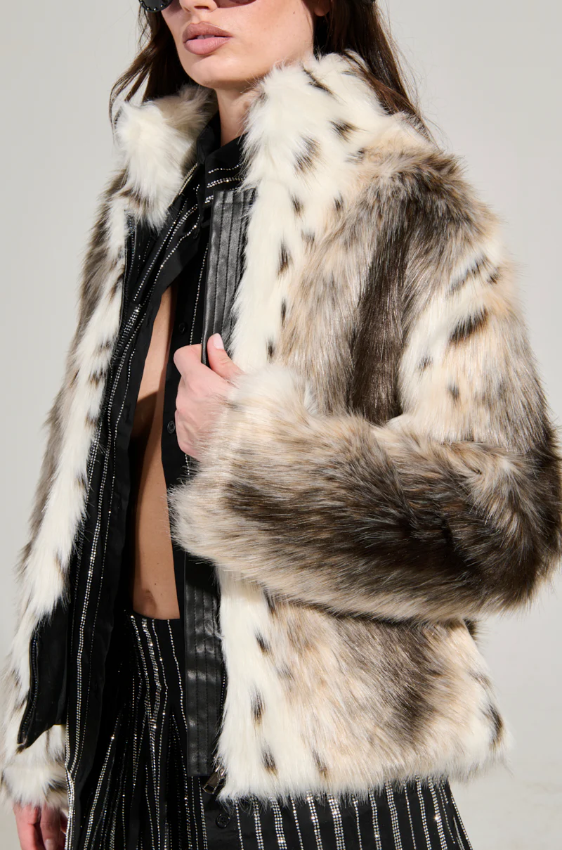 ELSIE FAUX FUR BOMBER - Image 10