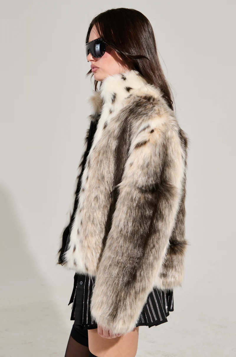 ELSIE FAUX FUR BOMBER - Image 5