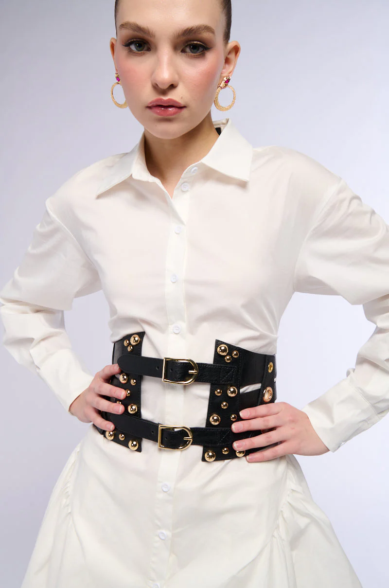 EMBELLISHED LIFE FAUX LEATHER BELT - Image 2