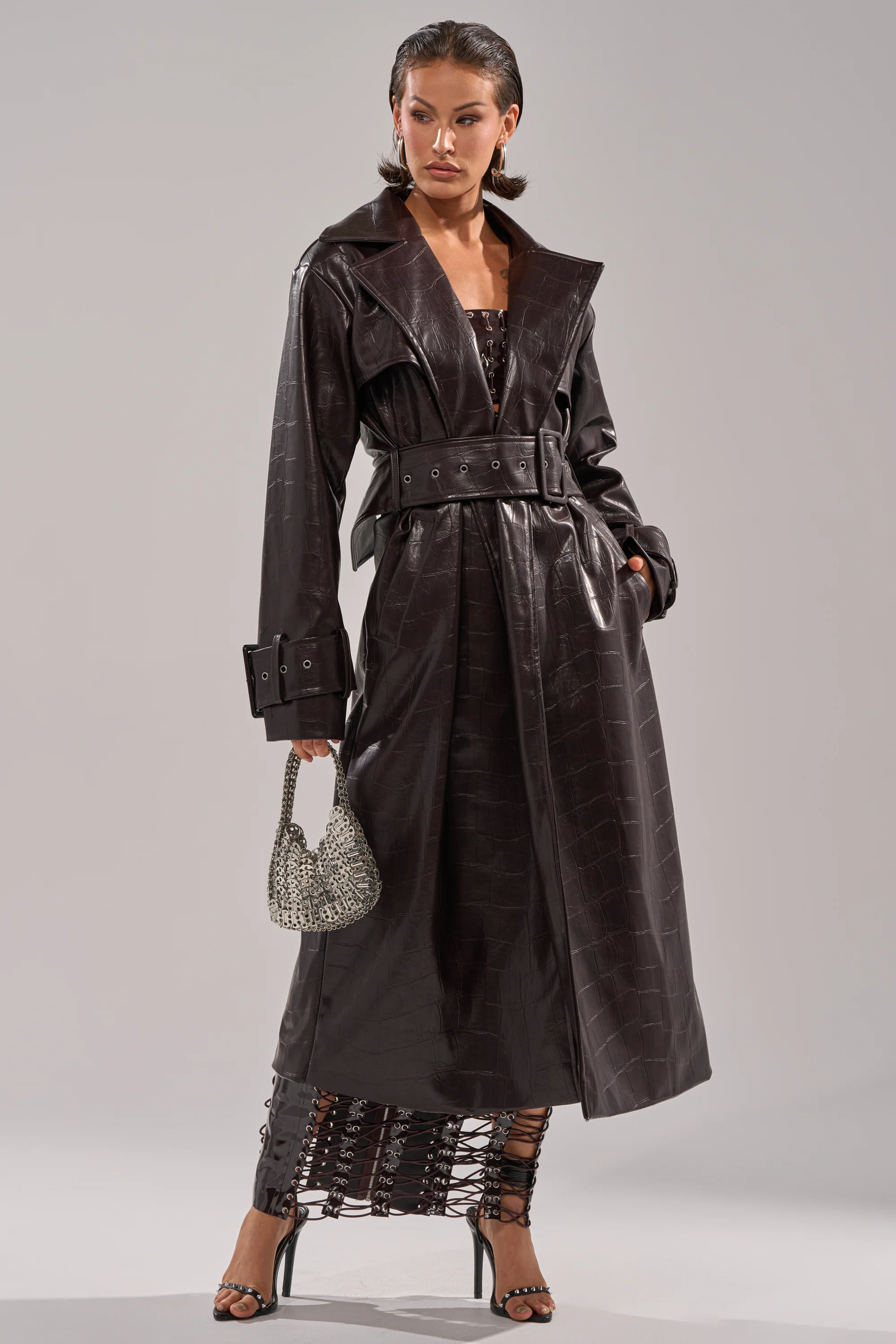 EMBOSSED CROC TRENCH - Image 6