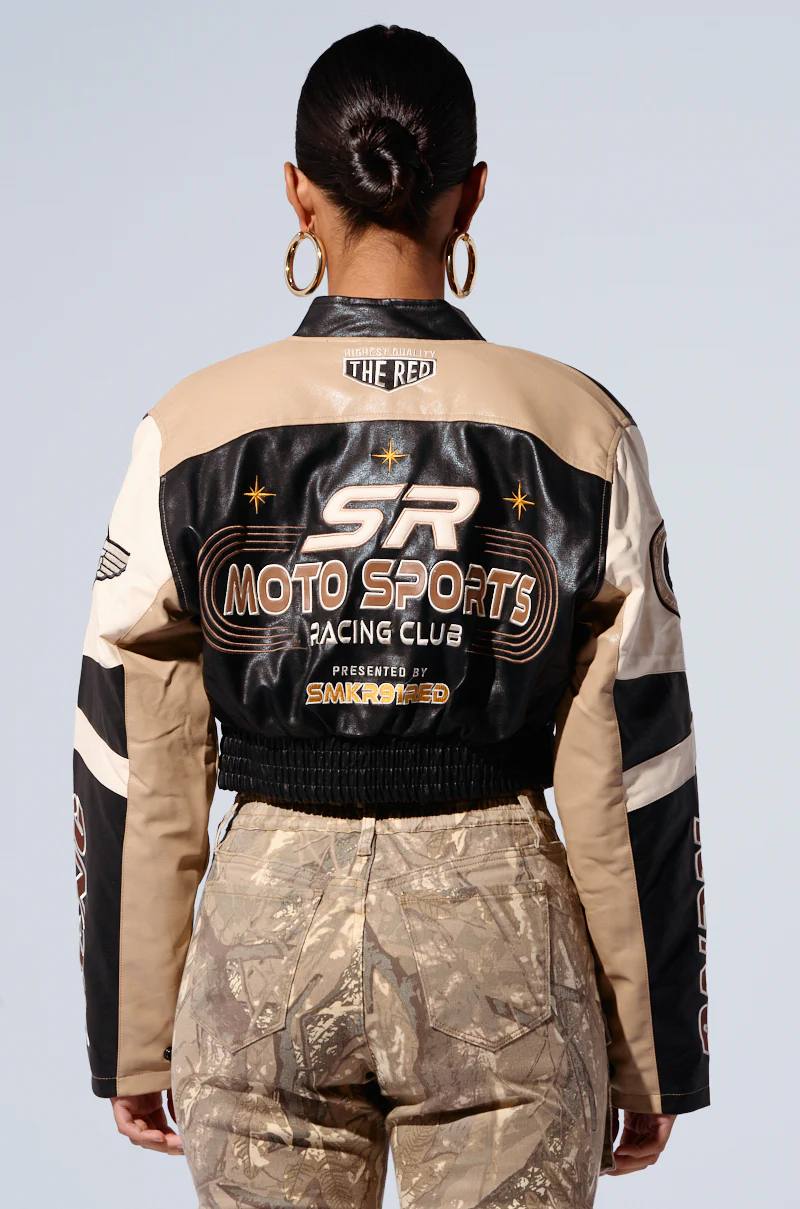 EMBROIDERED RACER BOMBER - Image 5