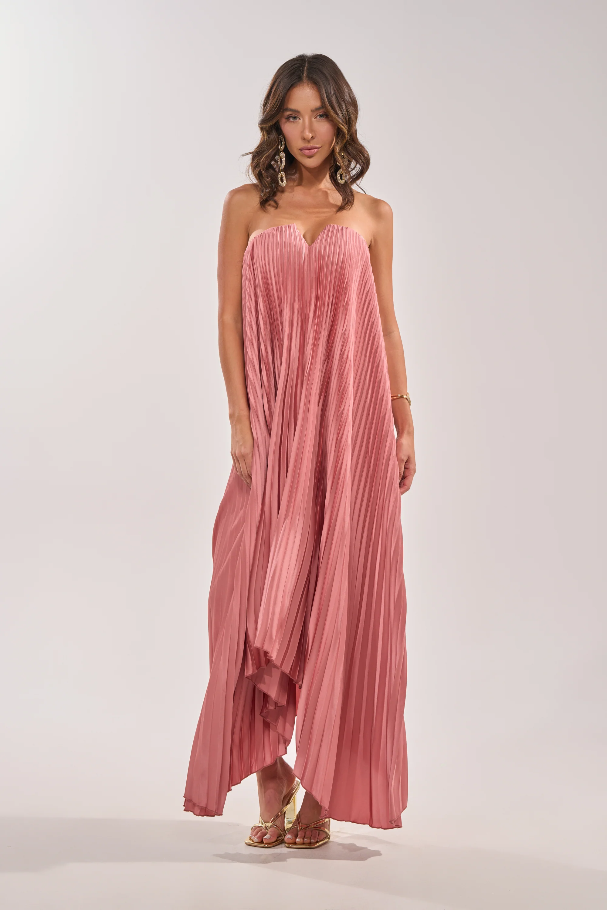 EMERALD DREAM SLEEVELESS MAXI DRESS IN PINK - Image 4